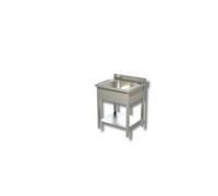 Plonge 1 Evier avec Etagère - Gamme 600 - - - Inox AISI430 700x600x850mm