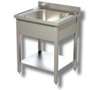 Plonge 1 Evier avec Etagère - Gamme 700 - Ristopro - - Inox AISI430 500x700x850mm inox G