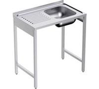 Plonge avec Bâti en inox Profondeur 500 Egouttoir Gauche - Distform - - Acier inoxydable 800x500x500xmm inox G