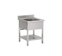 Plonge avec Etagère Evier au Centre - Gamme 700 - - - Acier inoxydable700x700 700x700x850mm