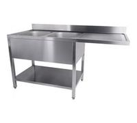 Plonge double évier Inox démontable à gauche - Combisteel - - Acier inoxydable 1600x700x850mm inox G