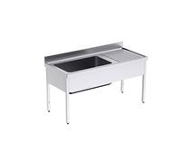 Plonge en Inox avec Bâti Grande Capacité Egouttoir à Droite Gamme 700 -