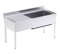 Plonge en Inox avec Bâti Grande Capacité Egouttoir à Gauche Gamme 700 - Distform inox G