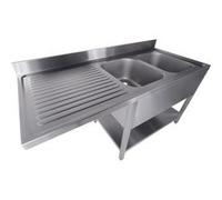 Plonge évier double Inox démontable à droite - Combisteel - - Acier inoxydable 1600x700x850mm inox G