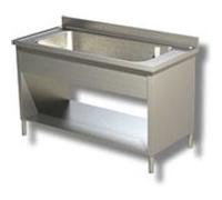 Plonge Grand Evier avec Etagère et Panneaux Latéraux - Gamme 600 - Ristopro - - Inox AISI430 1200x600x850mm inox G