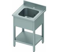Plonge Inox 1 ou 2 Bacs Avec Etagère - Sans Egouttoir - Gamme 600 - - à monter - Acier inoxydable700x600 400x600x250mm