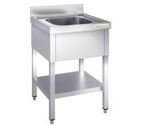 Plonge inox 600x700mm avec 1 bac PREMIUM - GOLDINOX