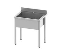 Plonge Inox AISI 201 Maxi 1 Bac - Gamme 700 - - - Acier inoxydable1000x700 x700x850mm