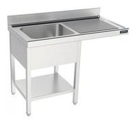 Plonge Inox avec Bâti Profondeur 550 Etagère et Espace pour Lave-Vaisselle - Distform - - Acier inoxydable 1400x550x550xmm inox G