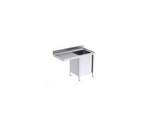 Plonge Inox avec Porte à Droite et Espace pour Lave-Vaisselle Profondeur 550 - - - Acier inoxydable 1200x550x700xmm