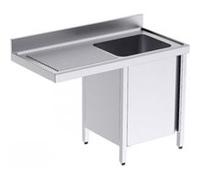 Plonge Inox avec Porte à Droite et Espace pour Lave-Vaisselle Profondeur 550 - Distform - - Acier inoxydable 1200x550x700xmm inox G