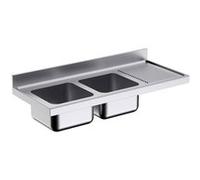 Plonge Inox deux Bacs Gamme 700 avec Egouttoir - Distform inox G