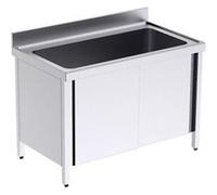 Plonge Inox Grande Capacité 1 Bac avec Portes Gamme 700 - Distform inox G