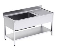 Plonge Inox Grande Capacité avec Egouttoir à Droite et Etagère Gamme 700 - Distform inox G