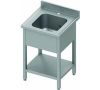 Plonge Inox Professionnelle 1 ou 2 Bacs Avec Etagère - Gamme 700 - Stalgast - à monter - Inox700x700 500x700x250mm