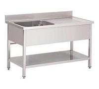 Plonge Inox Professionnelle - avec Etagère - Profondeur 700 - - - Acier inoxydable1600x700 x700x850mm