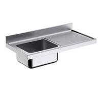 Plonge Inox Professionnelle avec Evier et Egouttoir Profondeur 550 - Distform - - Acier inoxydable 1200x550x550xmm inox G