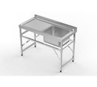 Plonge Inox Professionnelle Avec Pied Pliant - Gamme 600 - Combisteel
