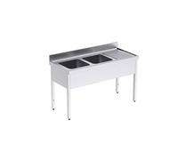 Plonge Inox Professionnelle Double avec Egouttoir Gamme 700 -