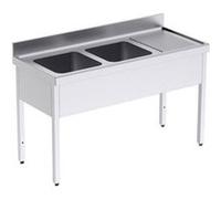 Plonge Inox Professionnelle Double avec Egouttoir Gamme 700 -