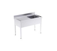 Plonge Inox Professionnelle Egouttoir à Gauche Gamme 600 - - - Acier inoxydable 1000x600x600xmm