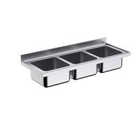 Plonge Inox Simple avec trois Bacs Gamme 700 -