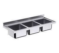 Plonge Inox Simple avec trois Bacs Gamme 700 - Distform inox G