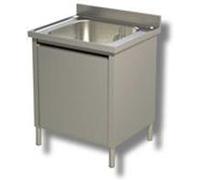 Plonge Inox sur Meuble Porte Battante - Gamme 700 - Ristopro - - Inox AISI430 800x700x850mm inox G