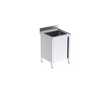 Plonge Professionnelle en Inox Gamme 700 avec Portes -