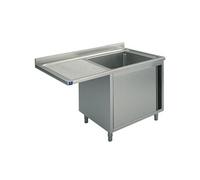 Plonge Sur Armoire Avec Porte Battante, Place Pour Lave-Vaisselle, 1 Bac à Droite, 1400X600 mm - Virtus - - 1400x600x850mm