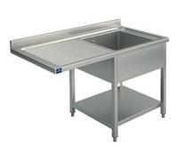 Plonge Sur Piètement Avec Étagère Inférieure, Place Pour Lave-Vaisselle, 1 Bac à Droite, 1200X700 mm - Virtus - - 1200x700x850mm G