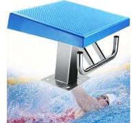 Plongeoir de Piscine,Bloc de DéPart Robuste,Plateforme de Saut en Acier Inoxydable avec Surface AntidéRapante InclinéE à 15°,Capacité 280 Kg (600 Lbs),Piscine de CompéTition et D'EntraîNement