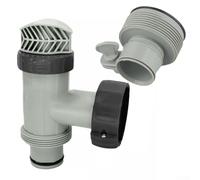 Plongeur de valve de piscine et adaptateur de tuyau B pour piscines hors sol, construction ABS, joint en caoutchouc, compatible avec plusieurs modèles de piscine (1 ensemble)