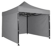 Plonos PL-300, tente pliante pour jardin, dimensions 3 x 3 mètres, 3 parois, couleur grise