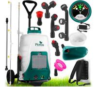 Plonos Pulvérisateur à Pression Rechargeable avec Chariot Capacité 18 L Rechargeable 8 Ah Lance 4 Buse 9 Buses Amovibles