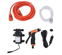 plplaaoo Nettoyeur Haute Pression à Eau électrique,Nettoyeurs Haute-Pression Portable,Nettoyeur Haute Pression 12V 72W Filetage Mâle G1/2 Machine à Laver De Voiture Portable Kit De Lavage Puissa
