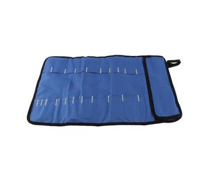plplaaoo Sac à Outils de Chef en Tissu Oxford, Pochette de Support pour fourchettes Portables durables avec poignée pour Les Voyages culinaires, la Cuisine et Le Camping (Bleue)