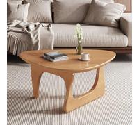 PLPLKTNNKK Table Basse Salon en Bois Massif,Table de Salon Moderne Design Organique avec Plateau Forme Goutte D’Eau,Table Centrale Nordique Tripode pour Petit Espace Appartement C