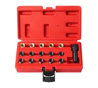 Plug Helicoil Lot de 16 douilles filetées | Kit de réparation de filetage de prise avec mallette portable pour générateur de moteur et réparation de camion de voiture