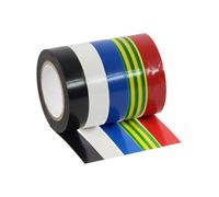 Plugger Ruban adhésif isolant en PVC 15 mm x 10 m. Rouleaux noir, jaune et vert, bleu, blanc, rouge. Vendu par lot de 5. Marquage au sol Protection Etanchéité Raccordement Isolation Toutes surfaces.