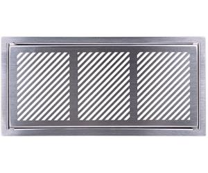 Pluggit Grille de recouvrement à barres en acier inoxydable, avec cadre de montage inclus - PL127