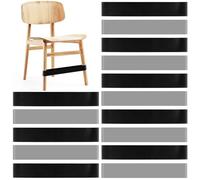 PLULON Lot de 15 bandes de chaise pour enfants avec pieds agités bandes rebondissantes chaises salle andes rebondissantes chaises étudiants bureaux avec TDAH sensoriel et autisme Noir gris