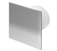 plumbing4home Ventilateur mural de 100 mm avec minuterie en acier inoxydable + version humidité