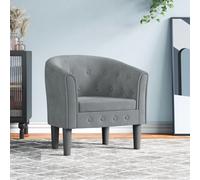 Plumbpyr Fauteuil club en velours gris foncé avec rembourrage, chaise confortable avec accoudoirs pour salon, chambre à coucher et bureau, fauteuil lounge avec dossier et assise