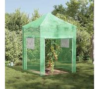 Plumbpyr Serre avec cadre pop-up - Vert - 200 x 200 x 300 cm - En fer - Serre stable pour jardin, terrasse - Avec housse en polyéthylène - Pour légumes, herbes, plantes, protection contre le gel et