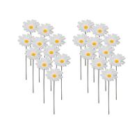 Plumdrop Lot de 20 piquets de jardin en forme de marguerite - Décoration 3D pour plantes et pelouses