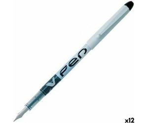 Plume de calligraphie Pilot V Pen jetable Noir 0,4 mm 12 pièces