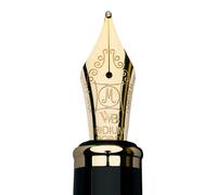 Plume de rechange pour stylo plume, dorée, taille moyenne, 0,5 mm