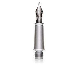 Plume en acier inoxydable Diplomat pour Aero avec garnitures chromées mates, épaisseur F