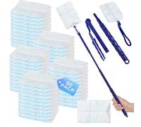 Plumeau 52 Pièces pour Swiffer Plumeau Poussiere Recharge Kit, 2 Plumeau et 50 Recharges, Aimants Anti-poussière pour Swiffer Duster, Convient aux Bureaux, aux écoles et aux Maisons
